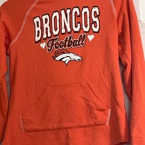 NFL Team Apparel Denver Broncos Orange Girls Sweatshirt
